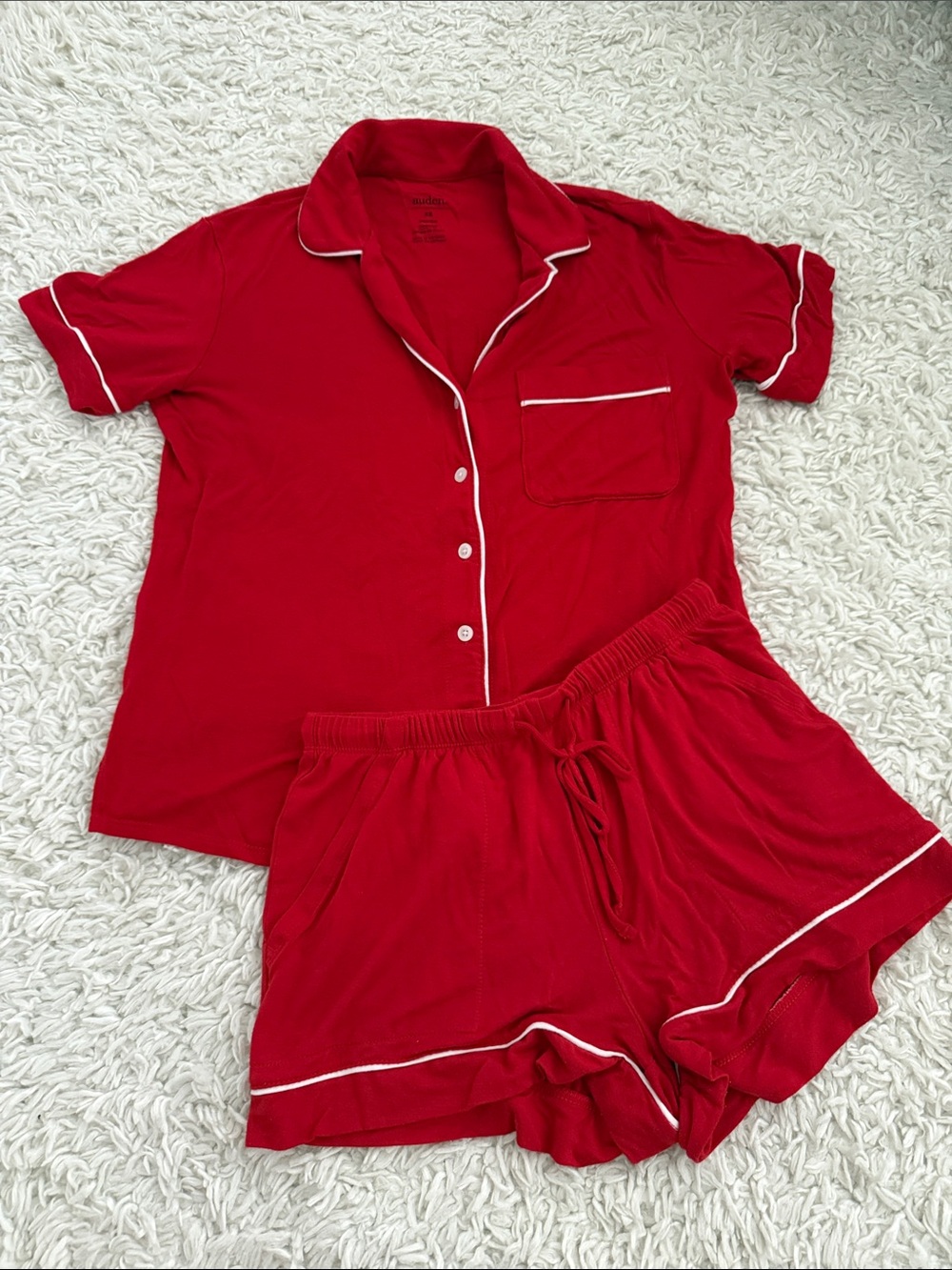 Women’s Red Short Sleeve Pajama Set